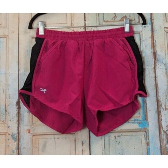 Anngoti Womens Size S Pink Elastic Waist Running Training Athletic Shorts - Picture 2 of 13